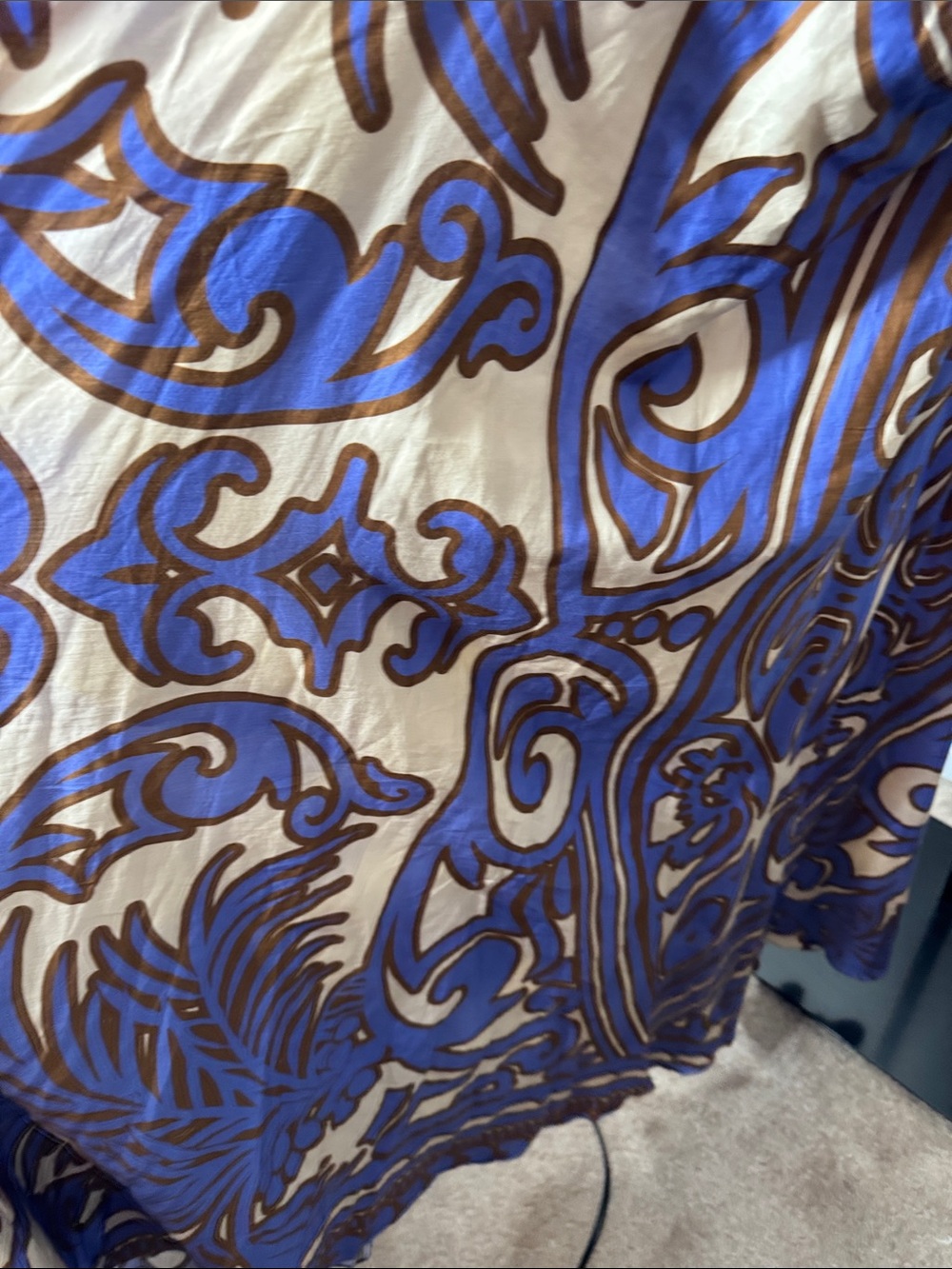 Anthropologie Purple and Cream Swirl Maxi Dress - Picture 6 of 9